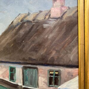 Vintage Danish Winter Landscape Oil Painting by Jacob Meier - Image 7