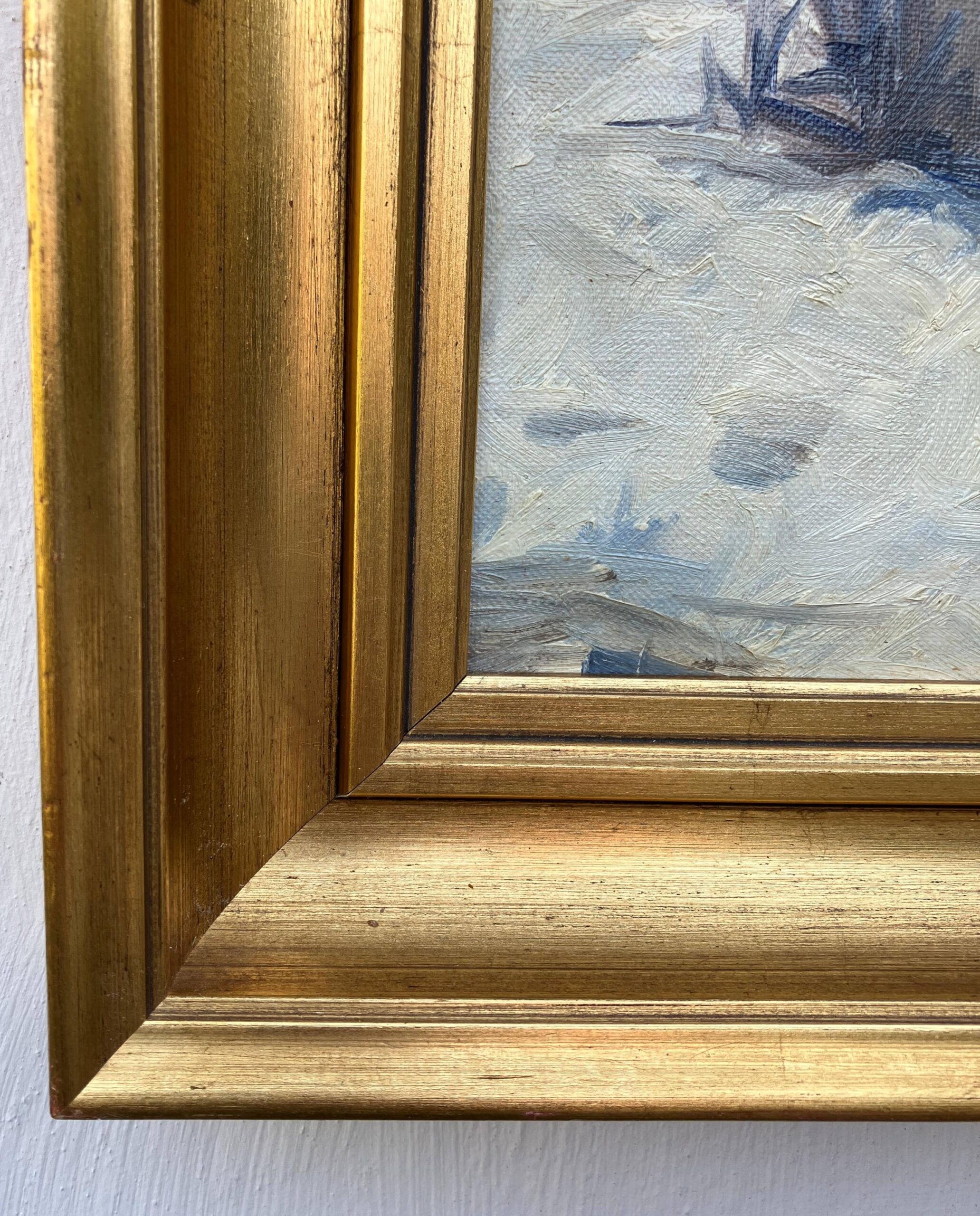 Vintage Danish Winter Landscape Oil Painting by Jacob Meier - Image 6