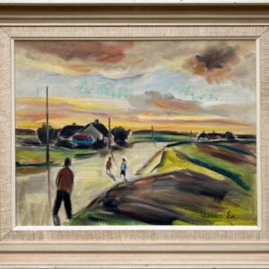 Danish Landscape Oil Painting by Hakon Ek: Mid-Century Modern Art - Image 3