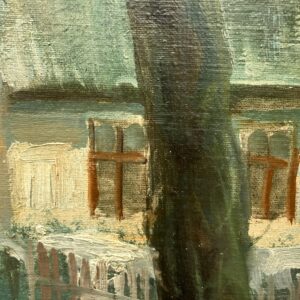 Large Original Danish Countryside Oil Painting – Scandinavian Village Scene, Paul Kastrup - Image 7