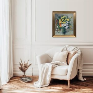Vintage Floral Still Life Bouquet – Scandinavian Flower Painting Oil on Canvas - Image 3