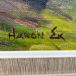 Danish Landscape Oil Painting by Hakon Ek: Mid-Century Modern Art - Image 6