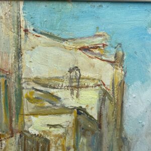 Vintage Venice Harbor Oil Painting: Framed Scandinavian Fine Art by Knut Norman - Image 7