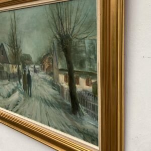 Large Original Danish Countryside Oil Painting – Scandinavian Village Scene, Paul Kastrup - Image 4