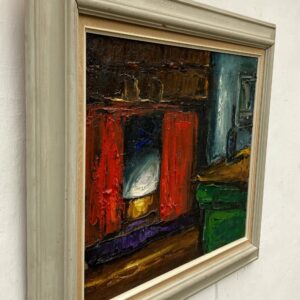 Original Oil painting  - Danish Rustic Farmhouse Interior - Image 4
