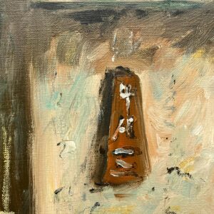 Danish farmhouse interior - Original Vintage Oil Painting - signed by the artist - Mid-Century Art - Image 8