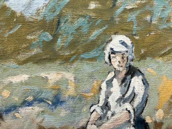 Vintage Danish Impressionist Oil Painting: Farmer Woman Portrait by Knud Bøstrup