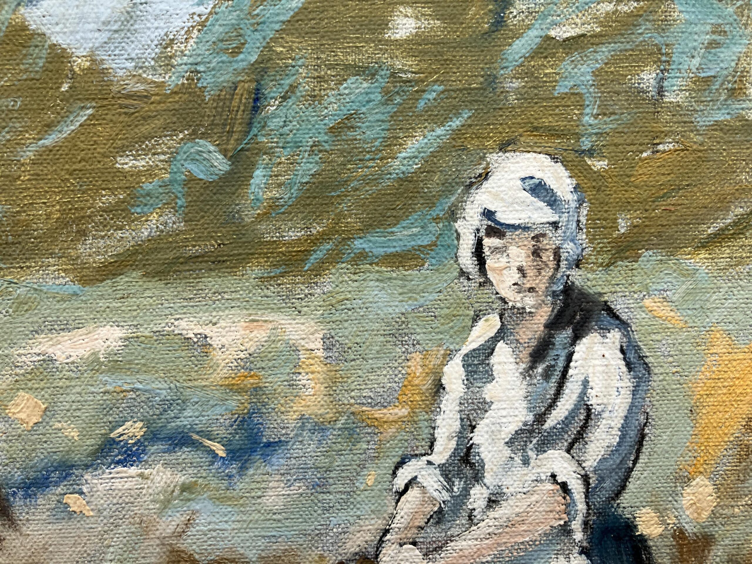 Vintage Danish Impressionist Oil Painting: Farmer Woman Portrait by Knud Bøstrup - Image 6