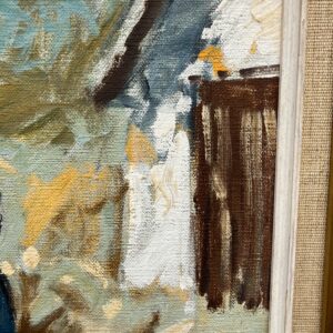 Vintage Danish Impressionist Oil Painting: Farmer Woman Portrait by Knud Bøstrup - Image 8