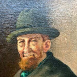Vintage Oil Painting: Farmer in Sunday Clothes, Signed Artwork - Image 7