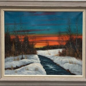 Vintage Danish Winter Landscape Oil Painting: Signed Finn Dannerfjord, Framed - Image 3