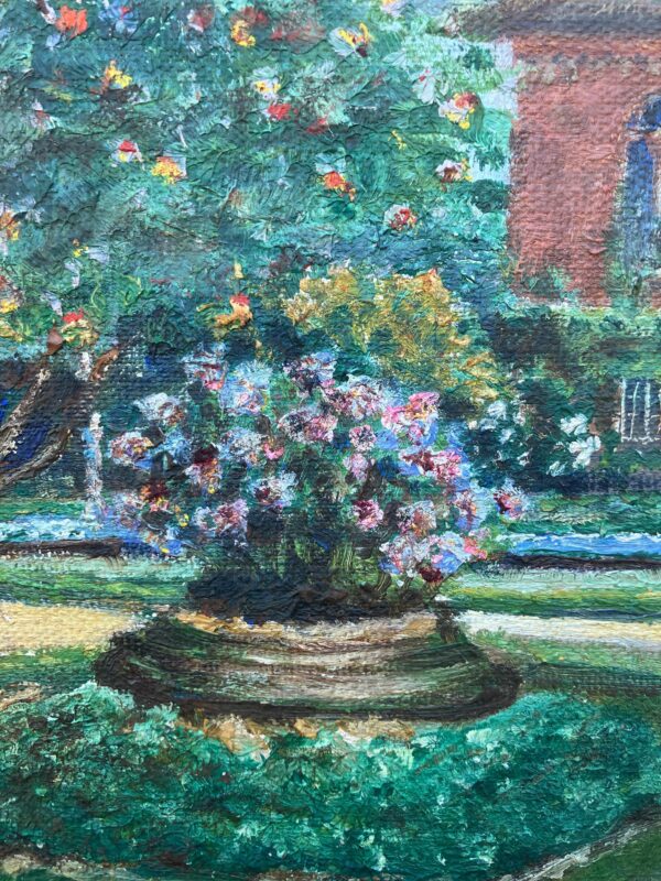 Vintage Impressionist Oil Painting: Danish Park Scene, Hans Kongsmar, 1933