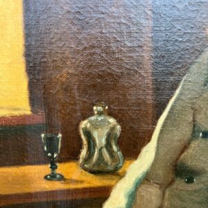 Vintage Oil Painting: Farmer in Sunday Clothes, Signed Artwork - Image 6