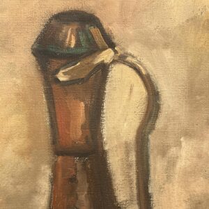 Vintage Danish Still Life Oil Painting: Copper Jug & Onions, Framed Realist Art - Image 8