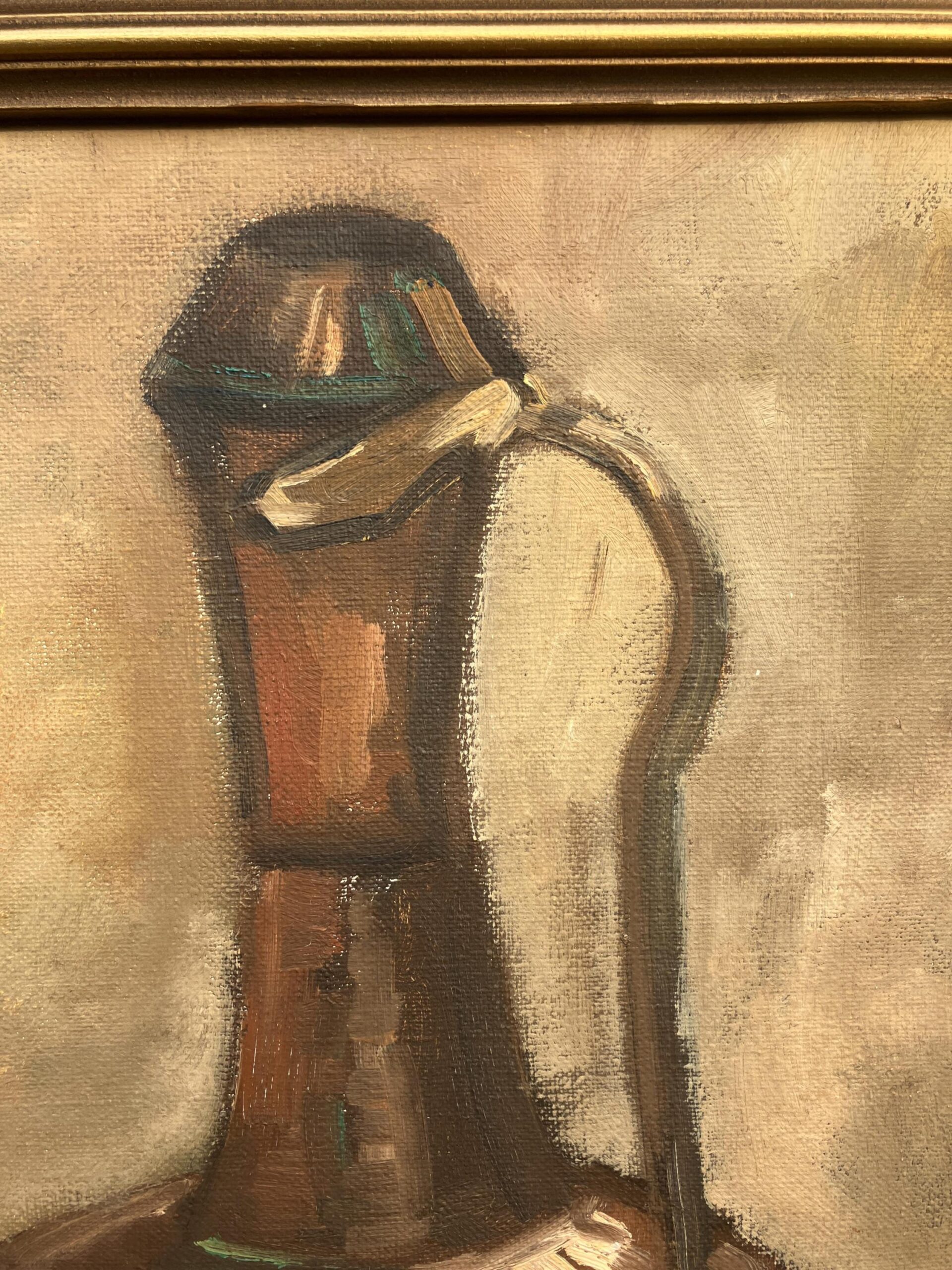 Vintage Danish Still Life Oil Painting: Copper Jug & Onions, Framed Realist Art - Image 8