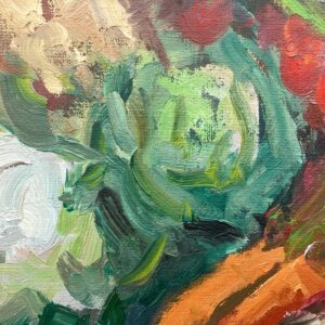 Vintage Impressionist Oil Painting: Golden Pitcher Still Life, Original Framed Swedish Art - Image 7