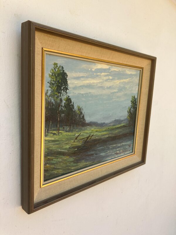 Vintage Impressionist Oil Painting - Swedish Landscape - Framed Fine Art - 1960s Artwork