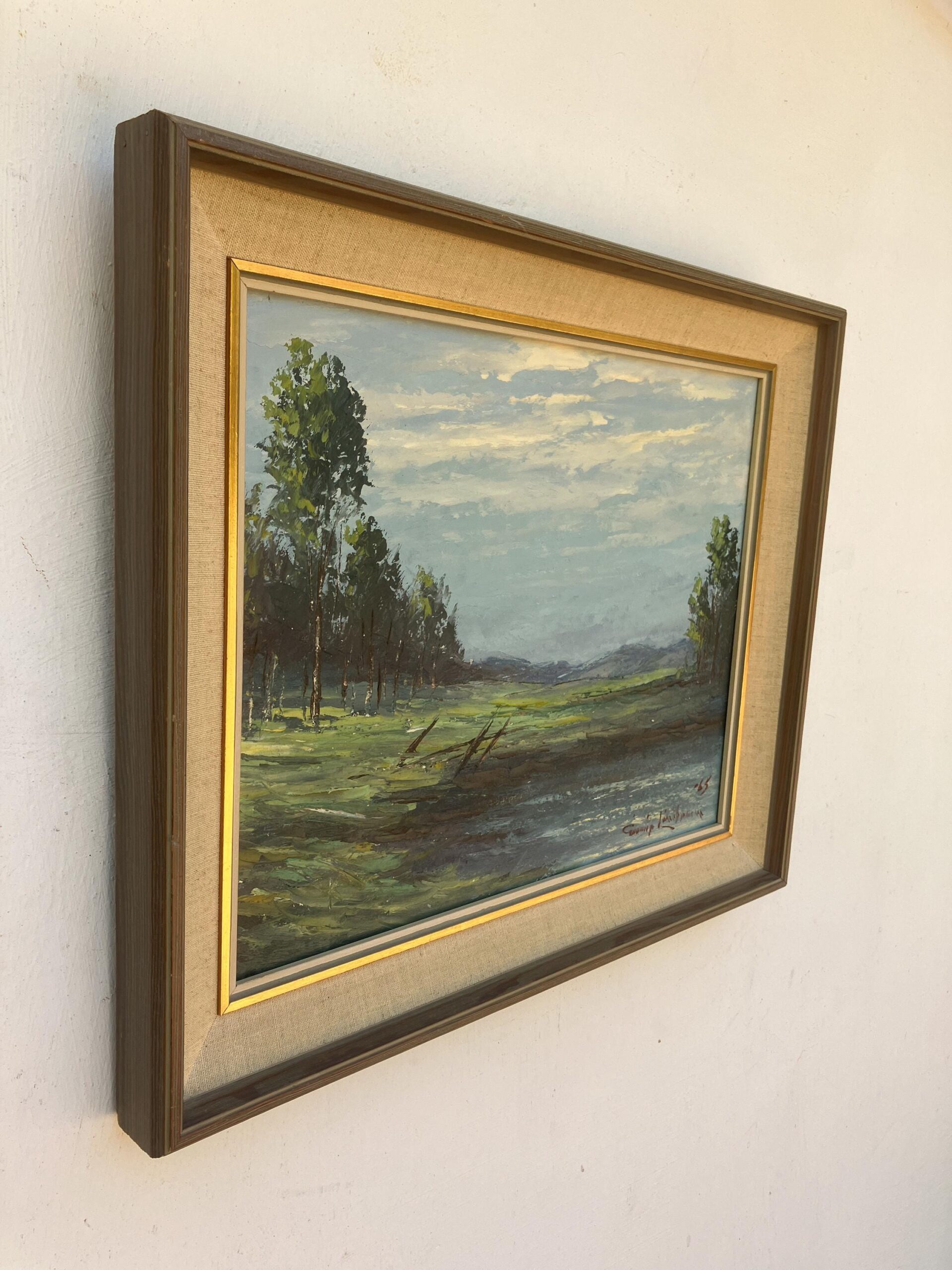 Vintage Impressionist Oil Painting - Swedish Landscape - Framed Fine Art - 1960s Artwork - Image 3