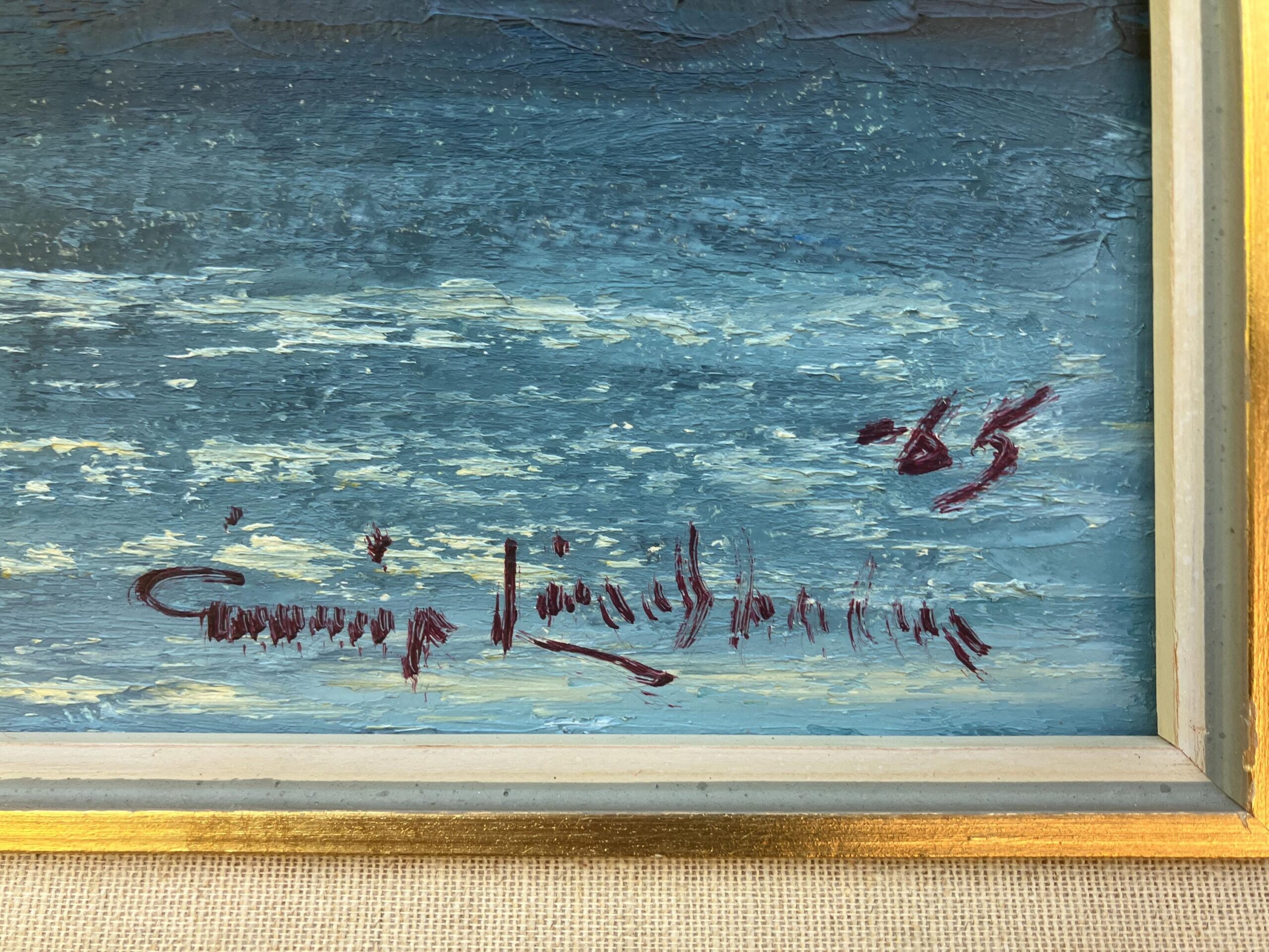 Vintage Impressionist Oil Painting - Swedish Landscape - Framed Fine Art - 1960s Artwork - Image 5