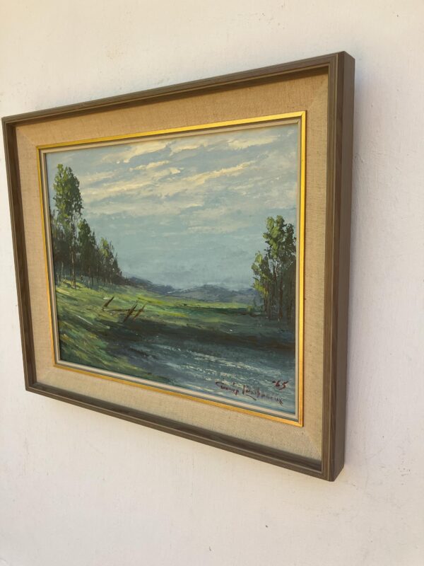 Vintage Impressionist Oil Painting - Swedish Landscape - Framed Fine Art - 1960s Artwork