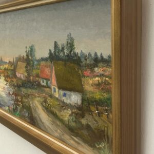 Large Original Scandinavian River Landscape – Swedish Countryside Oil Painting - Image 3