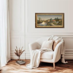 Large Original Scandinavian River Landscape – Swedish Countryside Oil Painting - Image 4