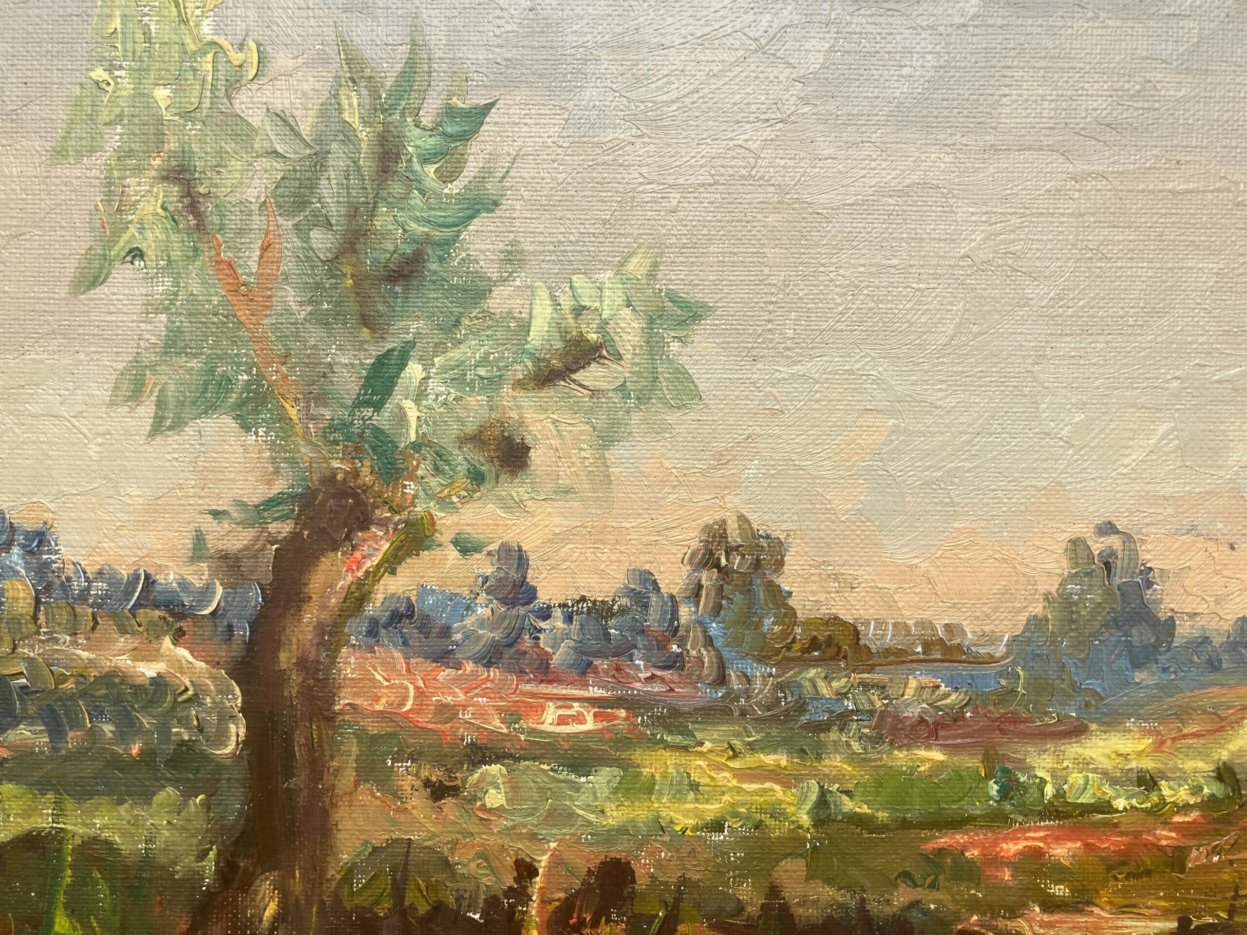 Large Original Scandinavian River Landscape – Swedish Countryside Oil Painting - Image 6