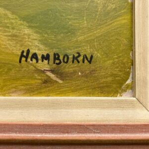 Vintage Impressionist Oil Painting by Axel Hamborn, Swedish Village Scene, Framed Scandinavian  Fine Art - Image 5