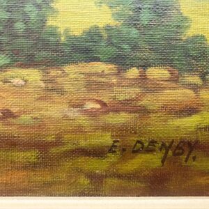 Original Swedish Oil Painting - Rustic Chicken Farm Scene - Scandinavian Mid Century Decor - Image 8