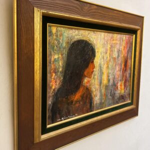 Vintage Oil Painting: Danish Modernist Portrait, Original Frame - Image 5