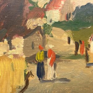Vintage Impressionist Oil Painting by Axel Hamborn, Swedish Village Scene, Framed Scandinavian  Fine Art - Image 6