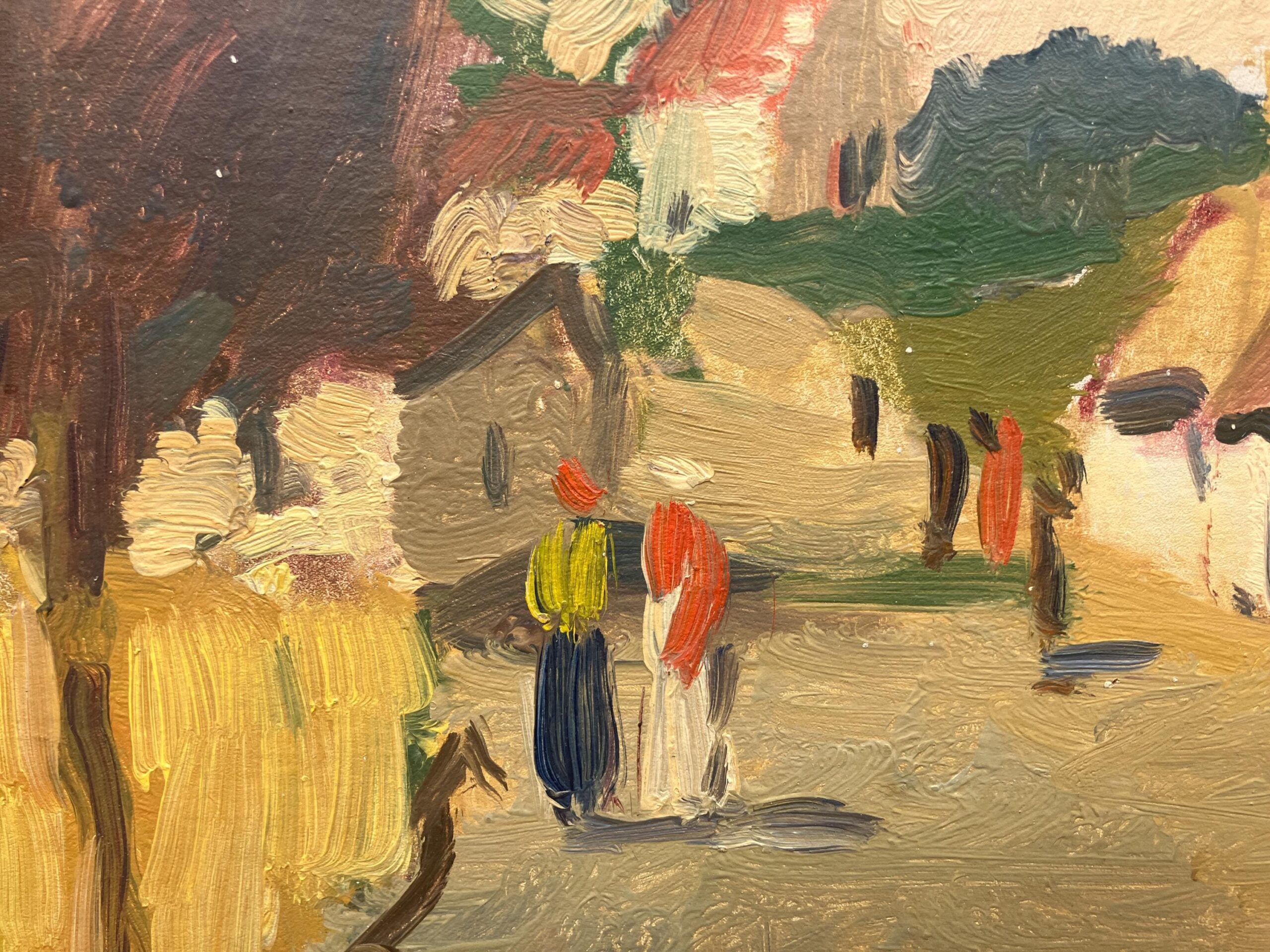 Vintage Impressionist Oil Painting by Axel Hamborn, Swedish Village Scene, Framed Scandinavian  Fine Art - Image 6