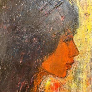 Vintage Oil Painting: Danish Modernist Portrait, Original Frame - Image 7