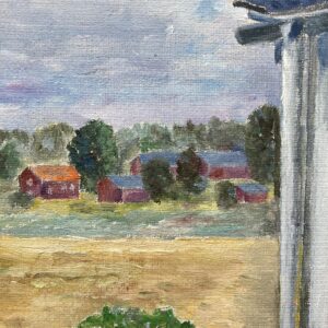 Scandinavian Impressionist Oil Painting – Blooming Garden View, Swedish Fine Art, Framed Landscape, original artwork - Image 5