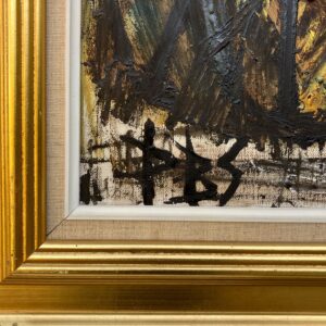 Large Danish Coastal Village Painting: 1970s Naïve Expressionist Art, Framed Original Artwork - Image 8