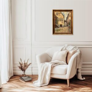 Danish Impressionist Oil Painting : Vintage Small Town Scene, Framed Original Fine Art - Image 2