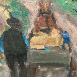 Vintage Expressionist Oil Painting, Rural Cart Scene, Swedish Fine Art, Framed Original Artwork - Image 7