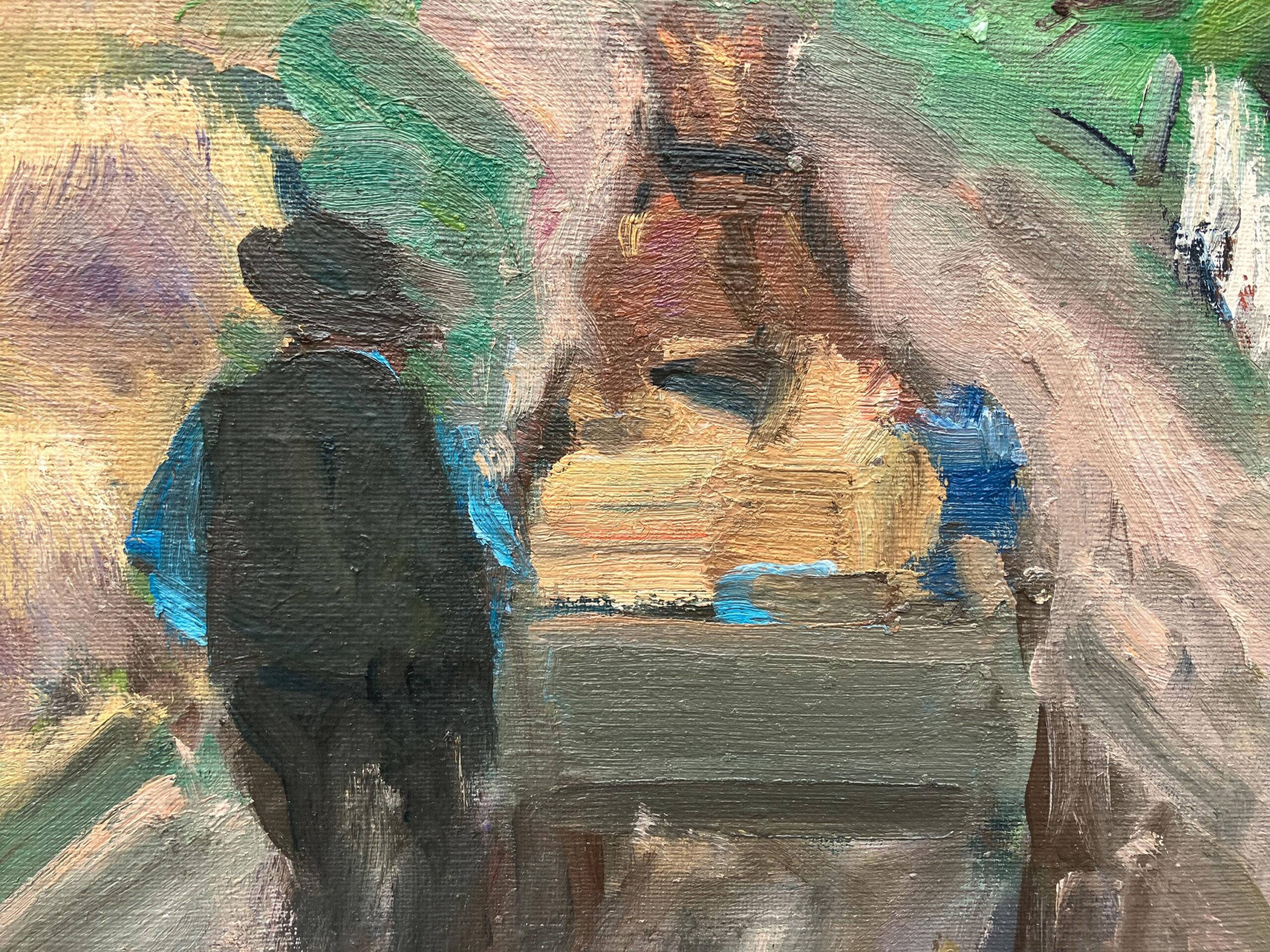 Vintage Expressionist Oil Painting, Rural Cart Scene, Swedish Fine Art, Framed Original Artwork - Image 7
