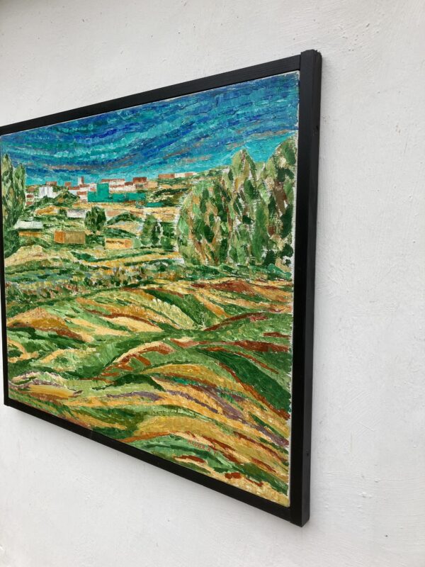 Vintage Swedish Landscape Oil Painting: Expressionist Art, Alvar Andersson, 1979