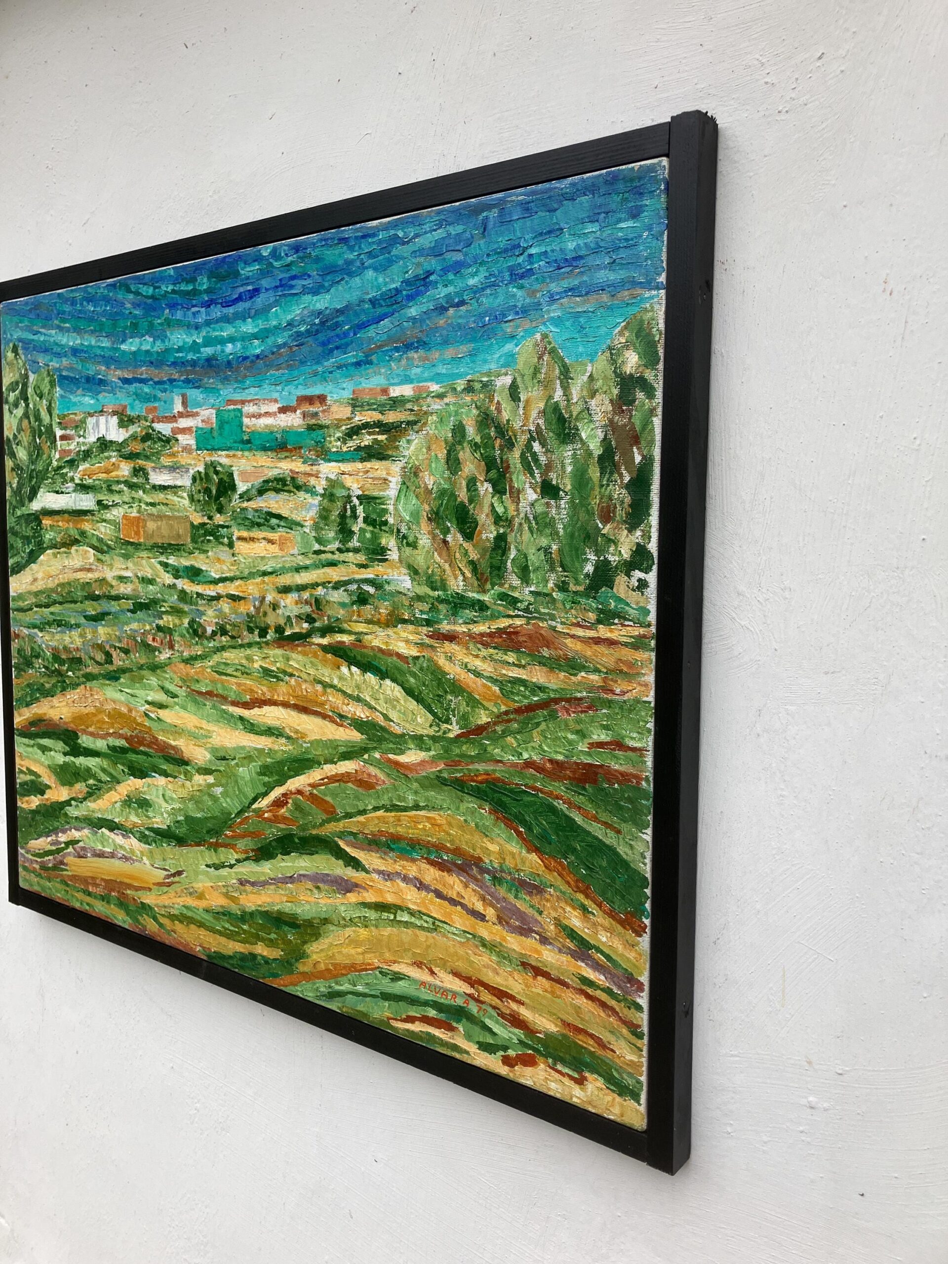 Vintage Swedish Landscape Oil Painting: Expressionist Art, Alvar Andersson, 1979 - Image 5