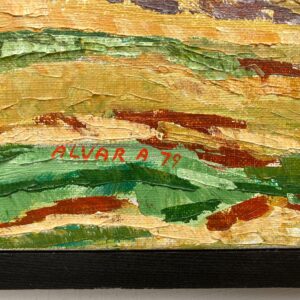 Vintage Swedish Landscape Oil Painting: Expressionist Art, Alvar Andersson, 1979 - Image 8