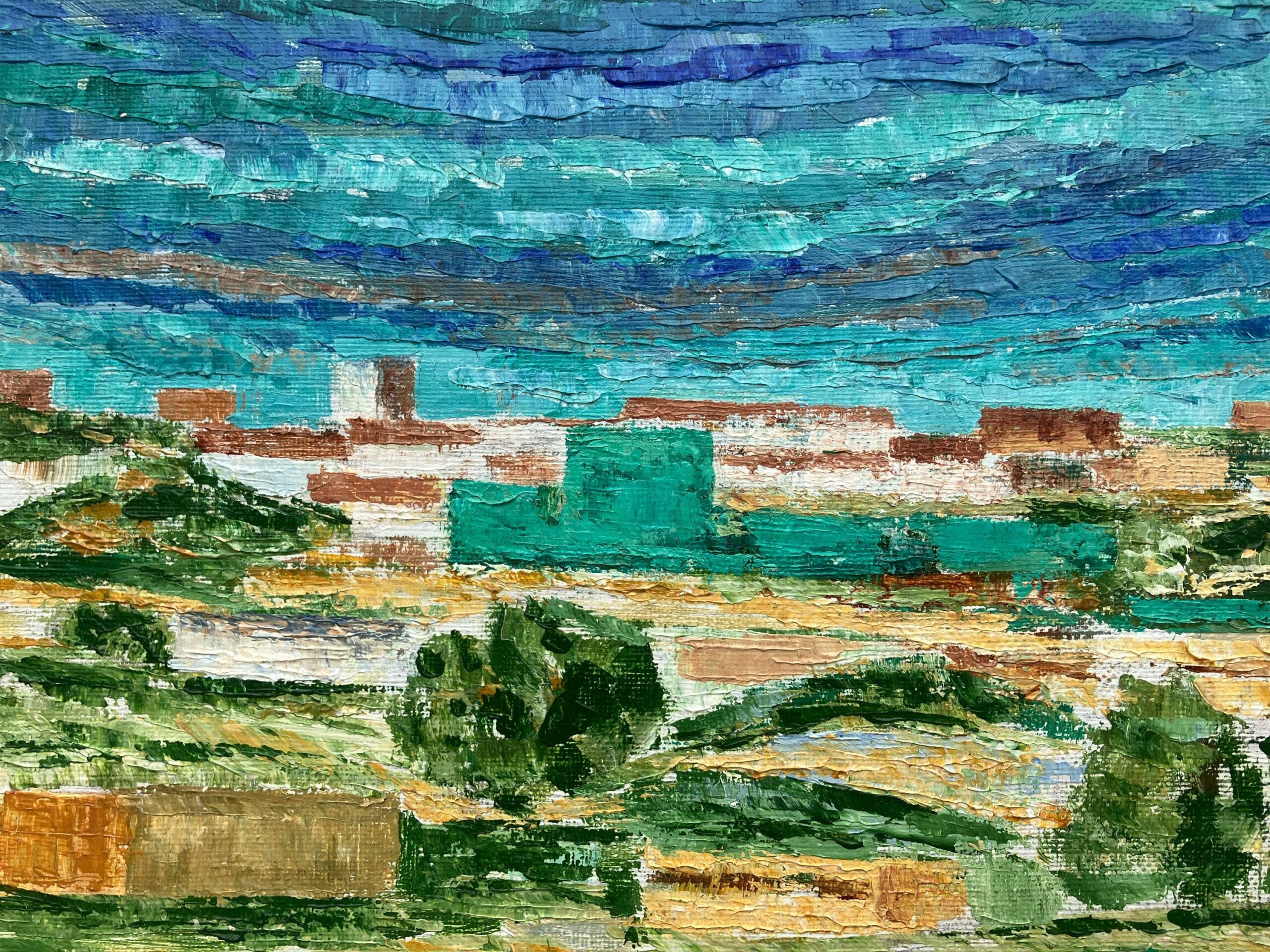 Vintage Swedish Landscape Oil Painting: Expressionist Art, Alvar Andersson, 1979 - Image 9