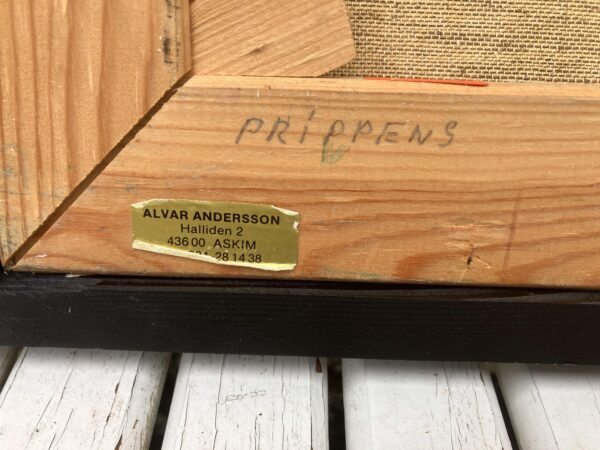 Vintage Swedish Landscape Oil Painting: Expressionist Art, Alvar Andersson, 1979
