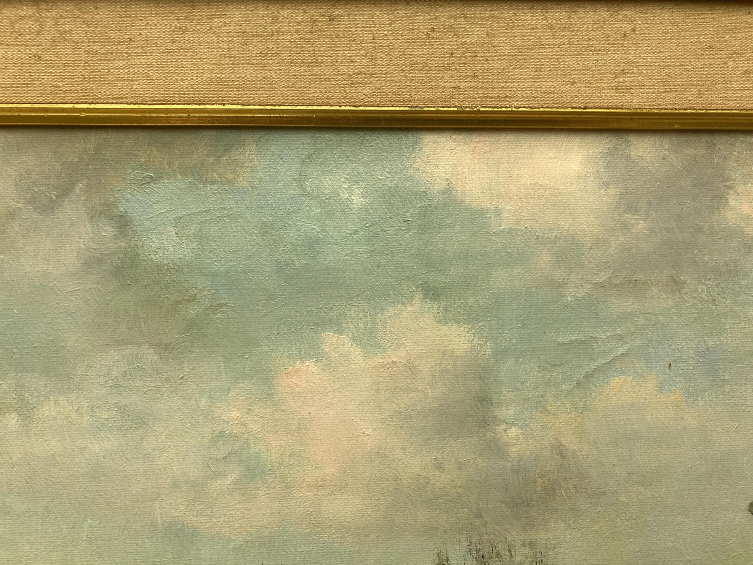 Vintage Swedish Oil Painting – Scandinavian Coastline, Framed Impressionist Art - Image 7
