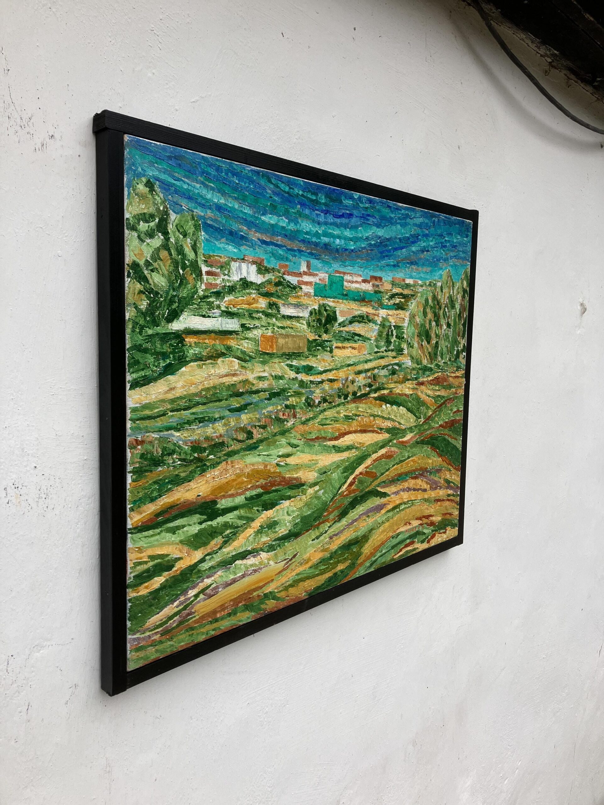 Vintage Swedish Landscape Oil Painting: Expressionist Art, Alvar Andersson, 1979 - Image 4