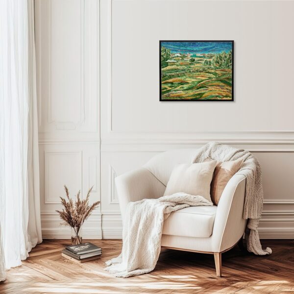 Vintage Swedish Landscape Oil Painting: Expressionist Art, Alvar Andersson, 1979