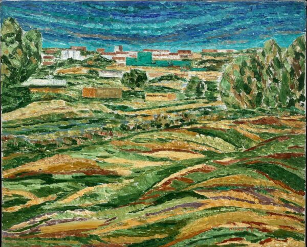 Vintage Swedish Landscape Oil Painting: Expressionist Art, Alvar Andersson, 1979