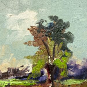 Small Vintage Impressionist Oil Painting: Swedish Landscape with Cottage, Framed Fine Art - Image 7