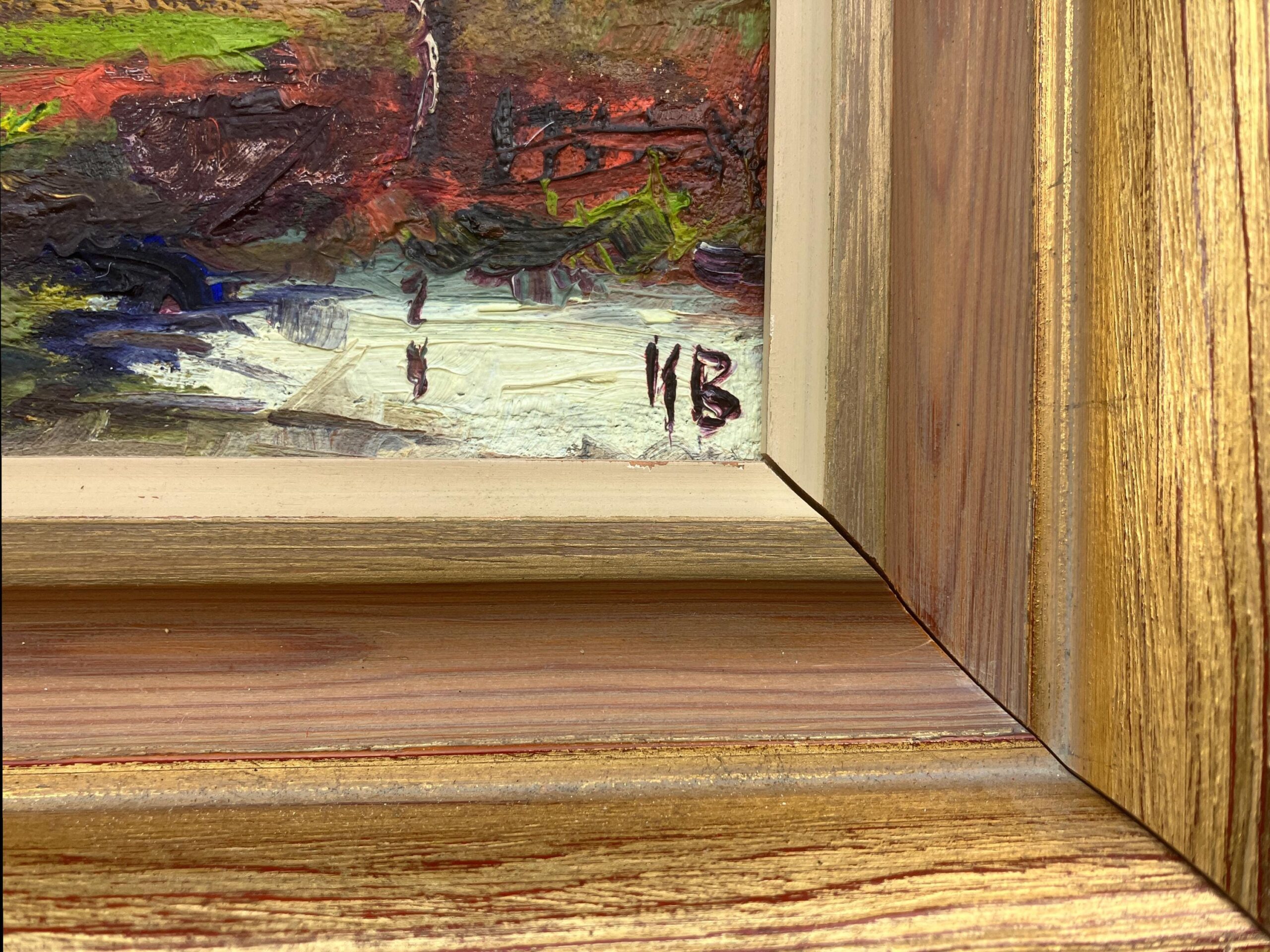 Small Vintage Impressionist Oil Painting: Swedish Landscape with Cottage, Framed Fine Art - Image 8