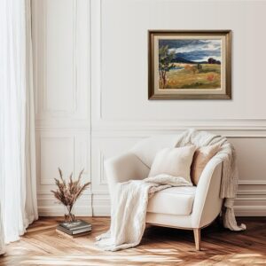 Mid Century Scandinavian Oil Painting – Large Swedish Mountain Landscape, 1950, Original Vintage Art - Image 2